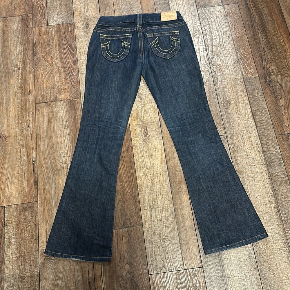 True Religion Dark Blue Flare Jeans - Picture 9 of 10